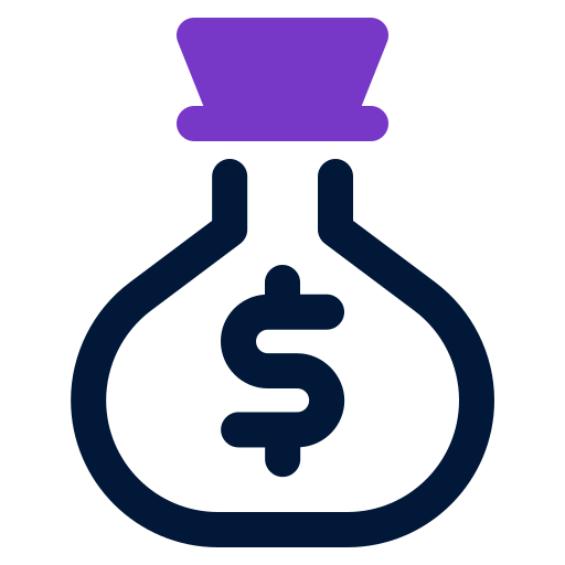 bolsa de dinero icono gratis