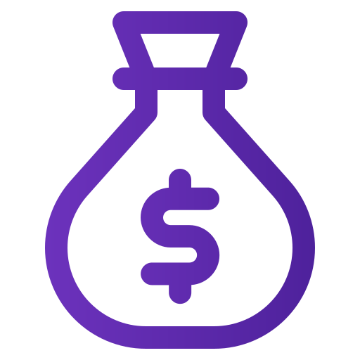 bolsa de dinero icono gratis