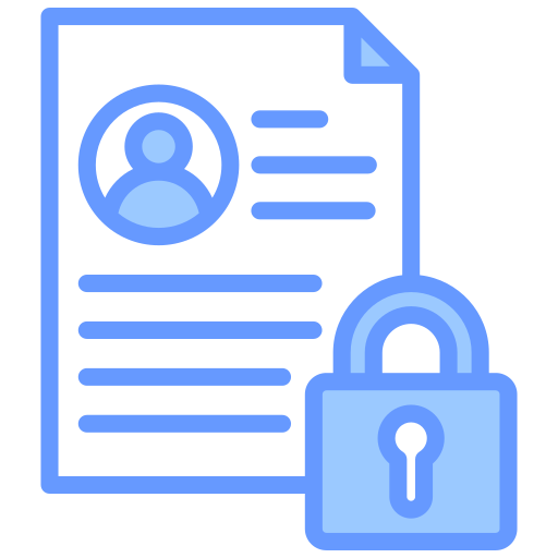 privacidad de datos icono gratis