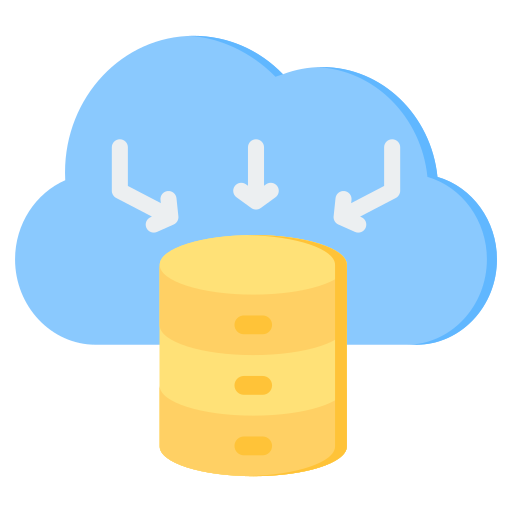 recopilación de datos en la nube icono gratis