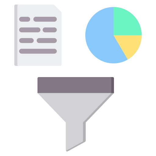 filtro de datos icono gratis