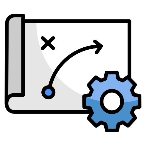 mapa estratégico icono gratis