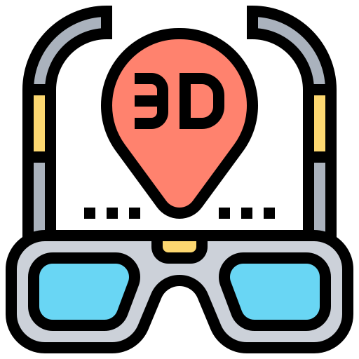 Gafas 3d icono gratis