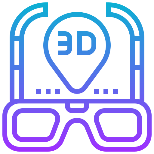 Gafas 3d icono gratis