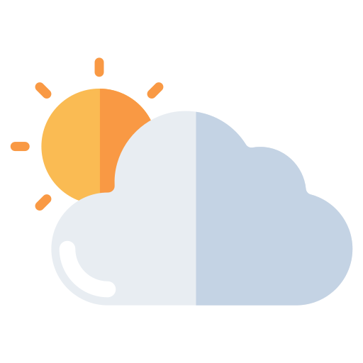 parcialmente nublado icono gratis