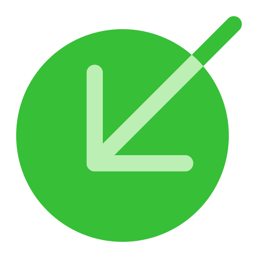 flecha abajo izquierda icono gratis