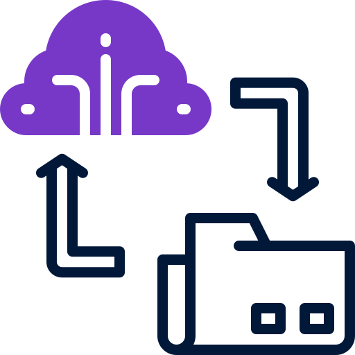 base de datos en la nube icono gratis