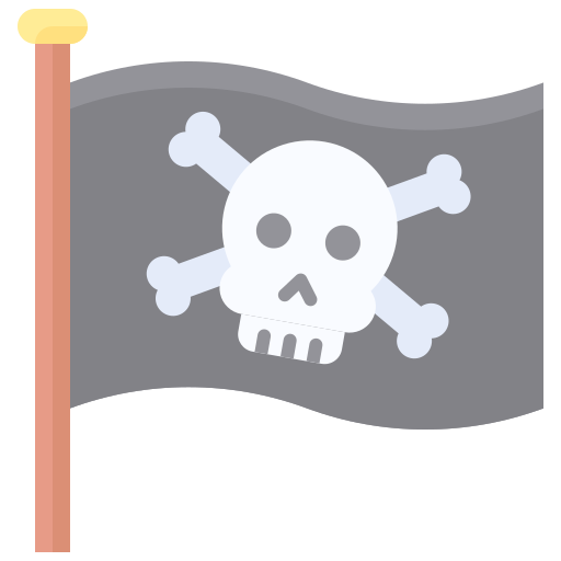 bandera pirata icono gratis