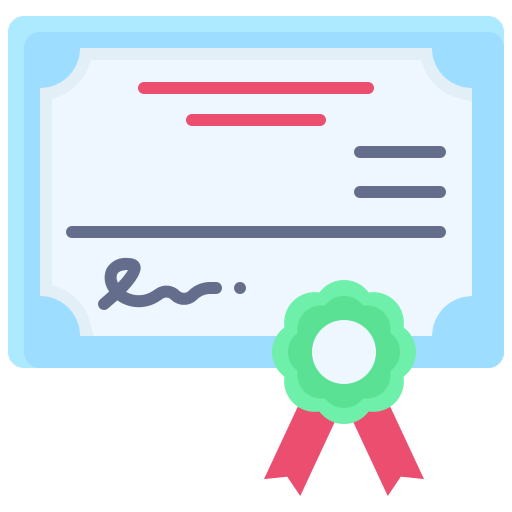 certificado icono gratis