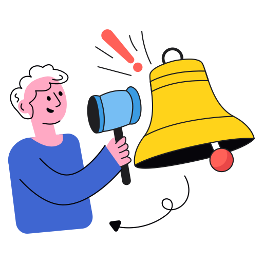 campana de la escuela icono gratis