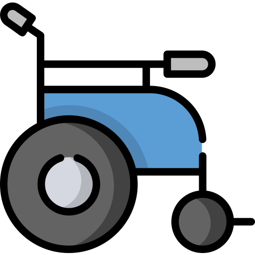 바퀴 달린 의자 무료 아이콘