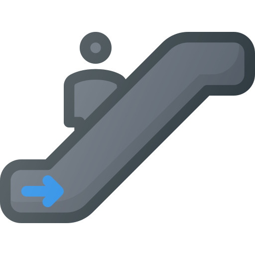 escalera mecánica icono gratis