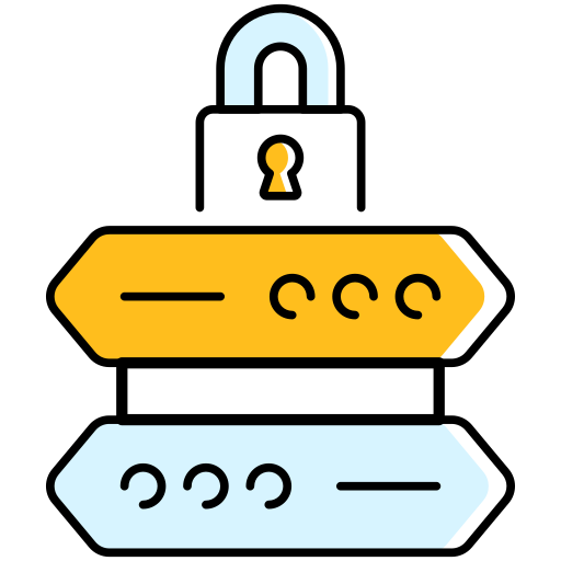 seguridad de datos icono gratis