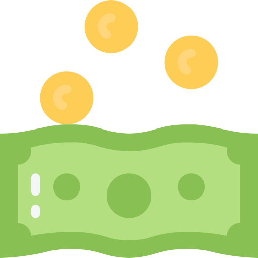 Money Juicy Fish Flat icon