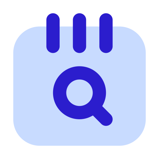 Search schedule free icon