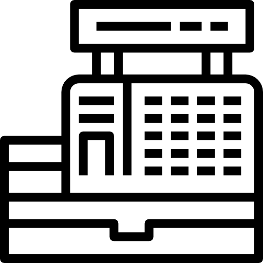 caja registradora icono gratis