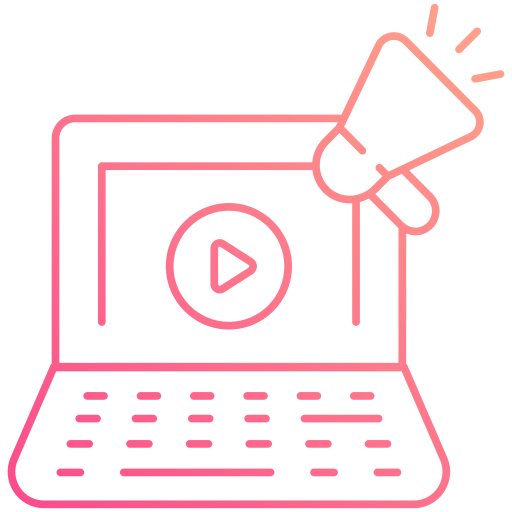 anuncio de vídeo icono gratis