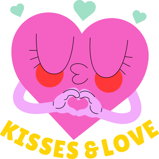 Kiss Stickers - Free love and romance Stickers