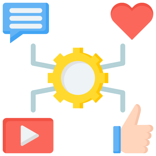 medios de comunicación social icono gratis