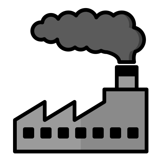 contaminación de fábrica icono gratis