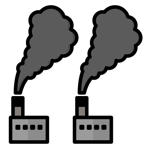 contaminación de fábrica icono gratis