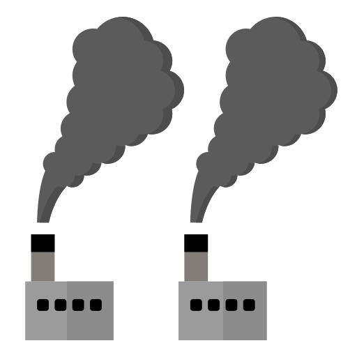 contaminación de fábrica icono gratis