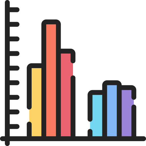 Bar chart Juicy Fish Soft-fill icon