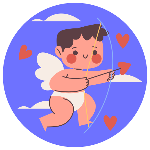 Cupid free sticker Cupid free sticker