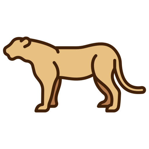 lionne Icône gratuit lionne Icône gratuit
