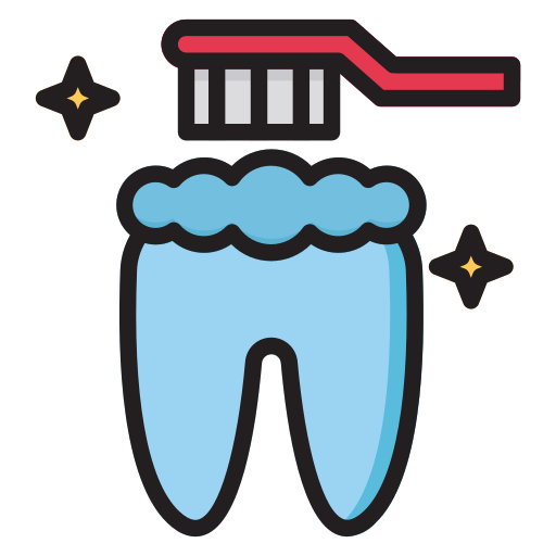 limpieza de dientes icono gratis