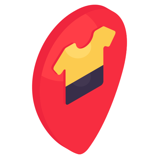 ubicación de la camiseta icono gratis