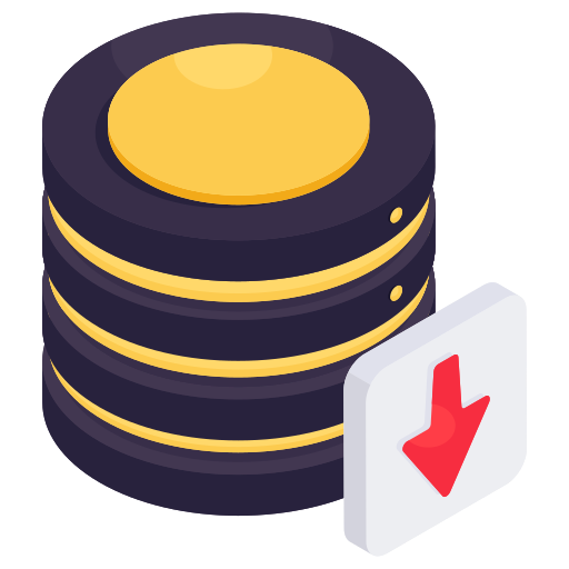 descarga de base de datos icono gratis