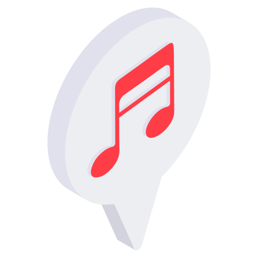 ubicación de la música icono gratis