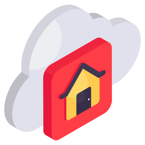 casa en la nube icono gratis