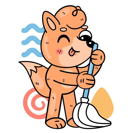 Broom free sticker