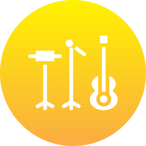 música en vivo icono gratis