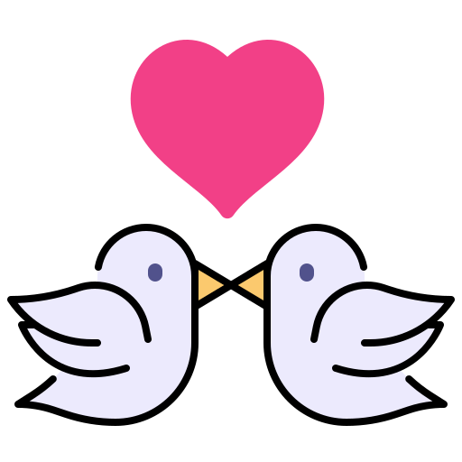 pájaros del amor icono gratis