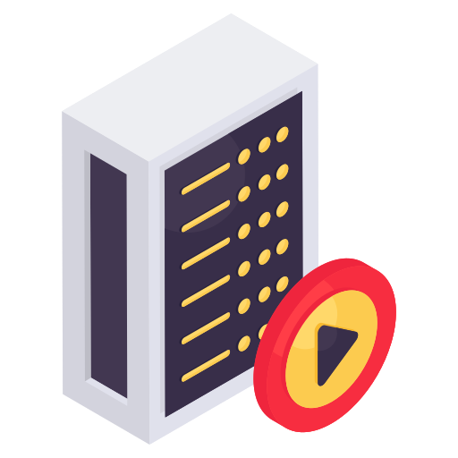 vídeo del servidor icono gratis