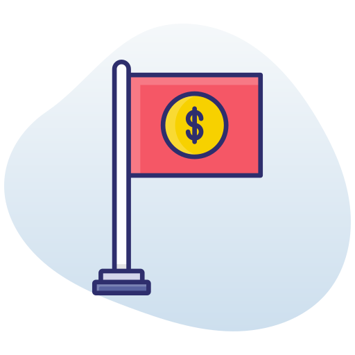 bandera de dinero icono gratis