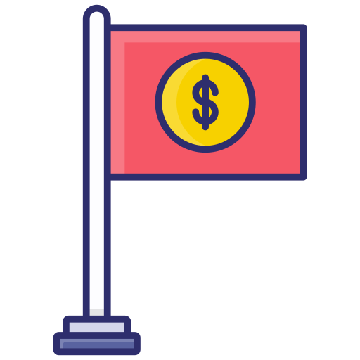 bandera de dinero icono gratis