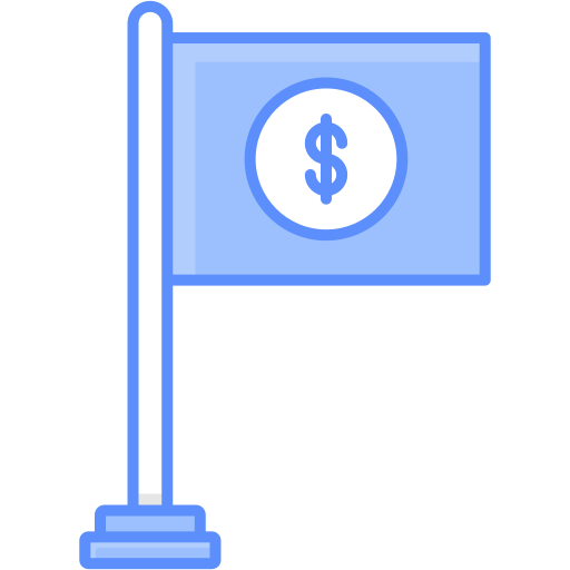 bandera de dinero icono gratis