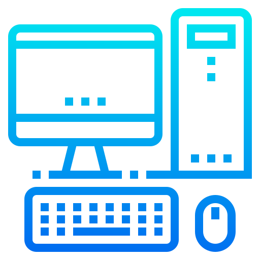 Desktop computer srip Gradient icon