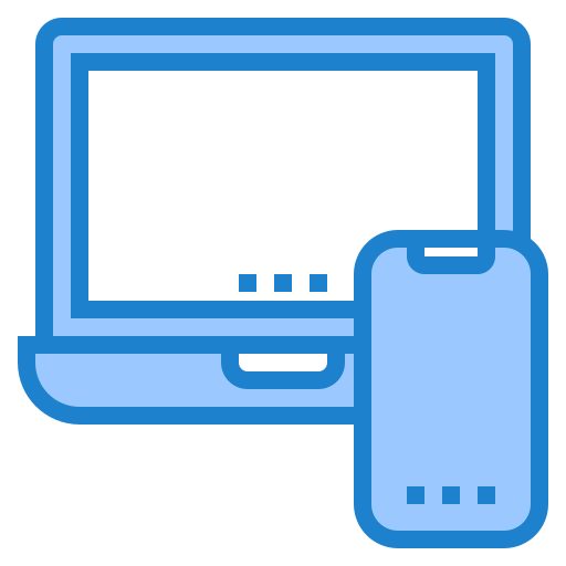 Laptop srip blue icon