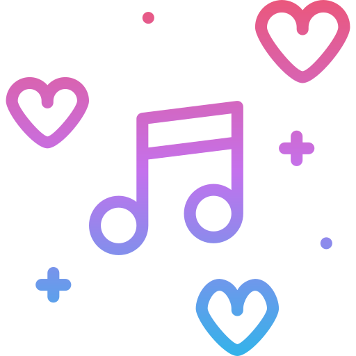 Música romántica icono gratis