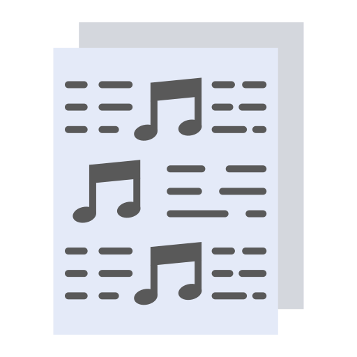 partitura musical icono gratis