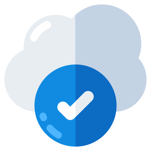 nube verificada icono gratis