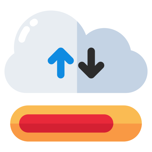 transferencia de datos en la nube icono gratis