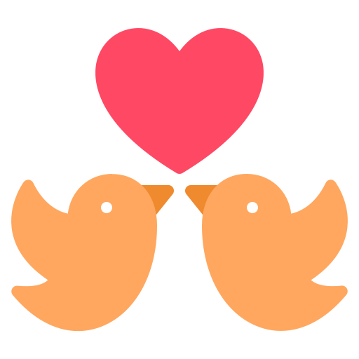 pájaros del amor icono gratis