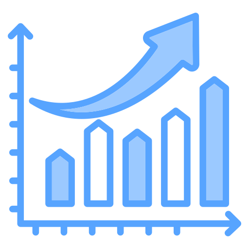 gráfico de crecimiento icono gratis