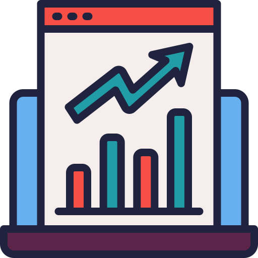 análisis de mercado icono gratis